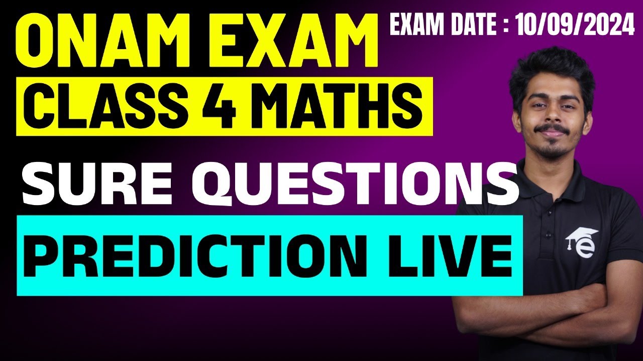 Class 4 Maths | Onam Exam Sure Question Prediction Live | Eduport