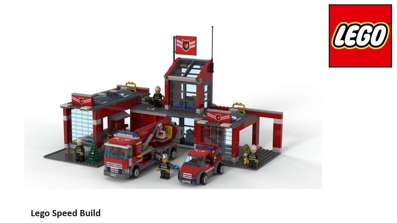 Lego City 7945 Fire Station Speed Build