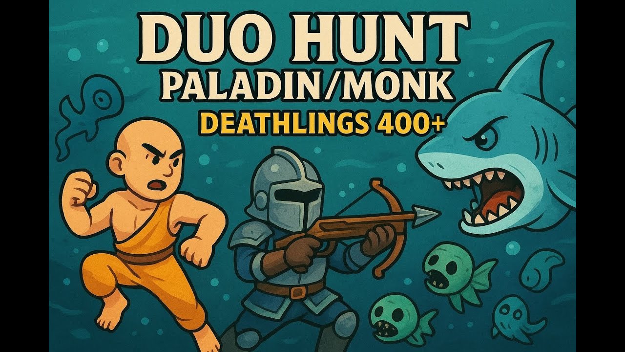 Tibia - Duo Hunt Paladin/Monk Deathlings 400+