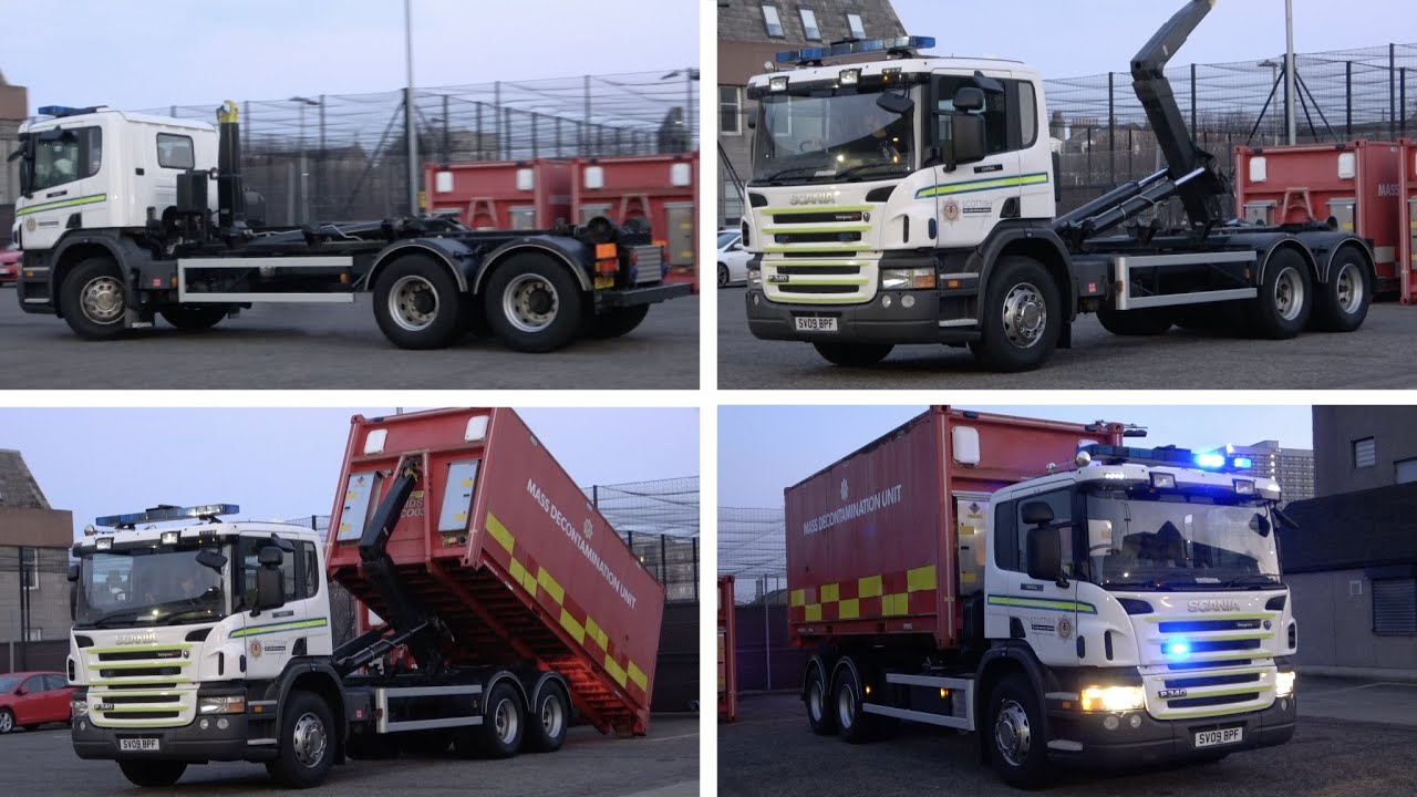 **HAZMAT** Prime Mover loads Mass Decontamination Pod (White Fire Engine) | SFRS [4K]