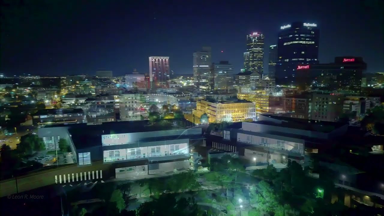 Little Rock , Arkansas  Night Skyline,.Hubsan Ace 2