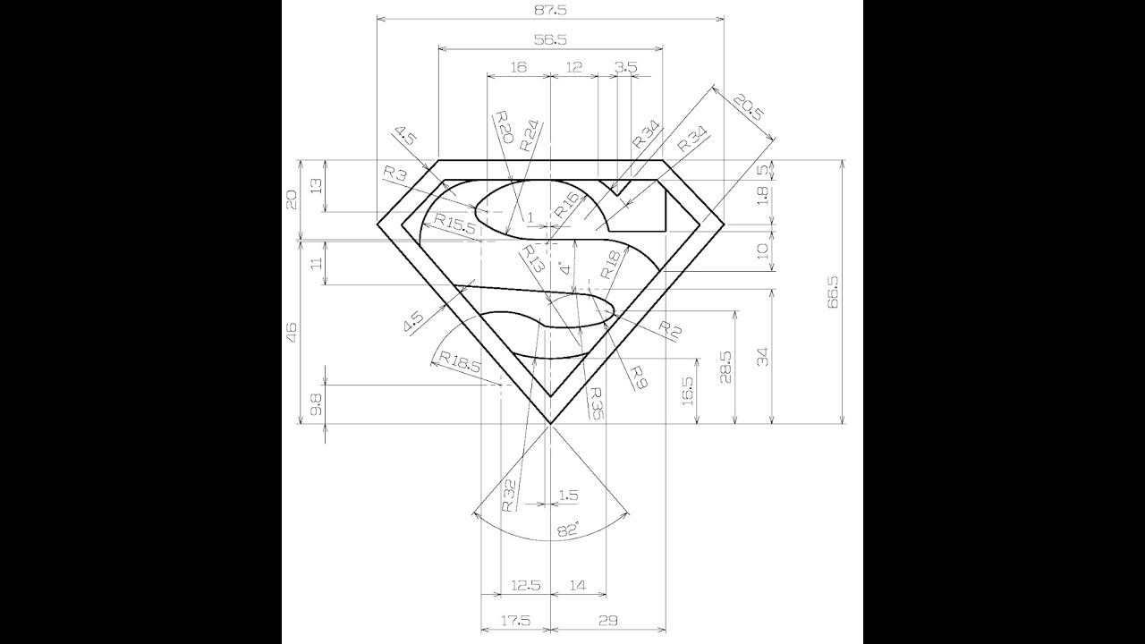 [AutoCAD] Superman Logo Tutoria