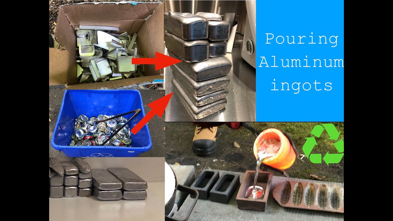 Melting scrap aluminum into ingots