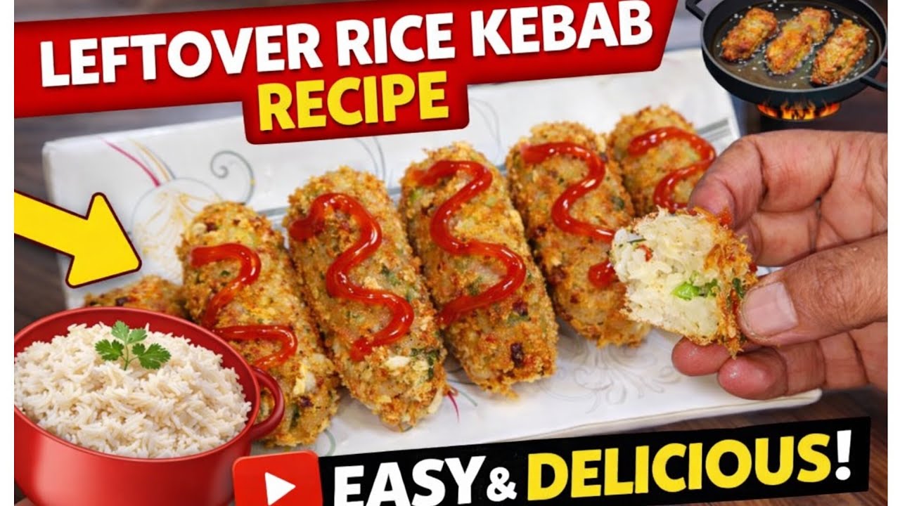 Don’t Waste Leftover Rice ❌ Try This Amazing Rice Kabab Recipe| Bachi Hui Chawal Se Crispy Kabab