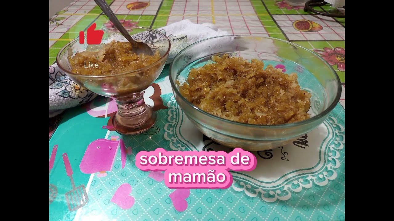  Três ingredientes, Simples fácil e plástico, Doce de mamão 😋