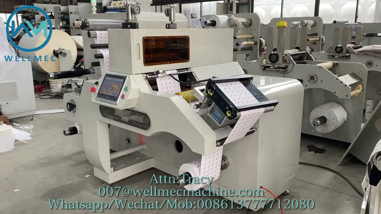 Semi-Rotary Printed Label Die Cutting Machine,M&aacute;quina troqueladora de etiquetas semi-rotativas