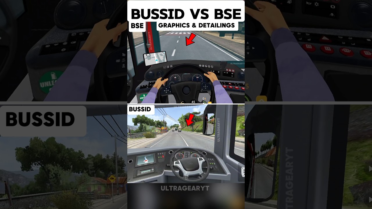 bus simulator evo vs bus simulator Indonesia graphics & detailings comparison 📈🧐