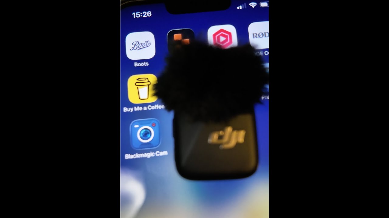 DJI Mini Mic Black Magic Camera App fix