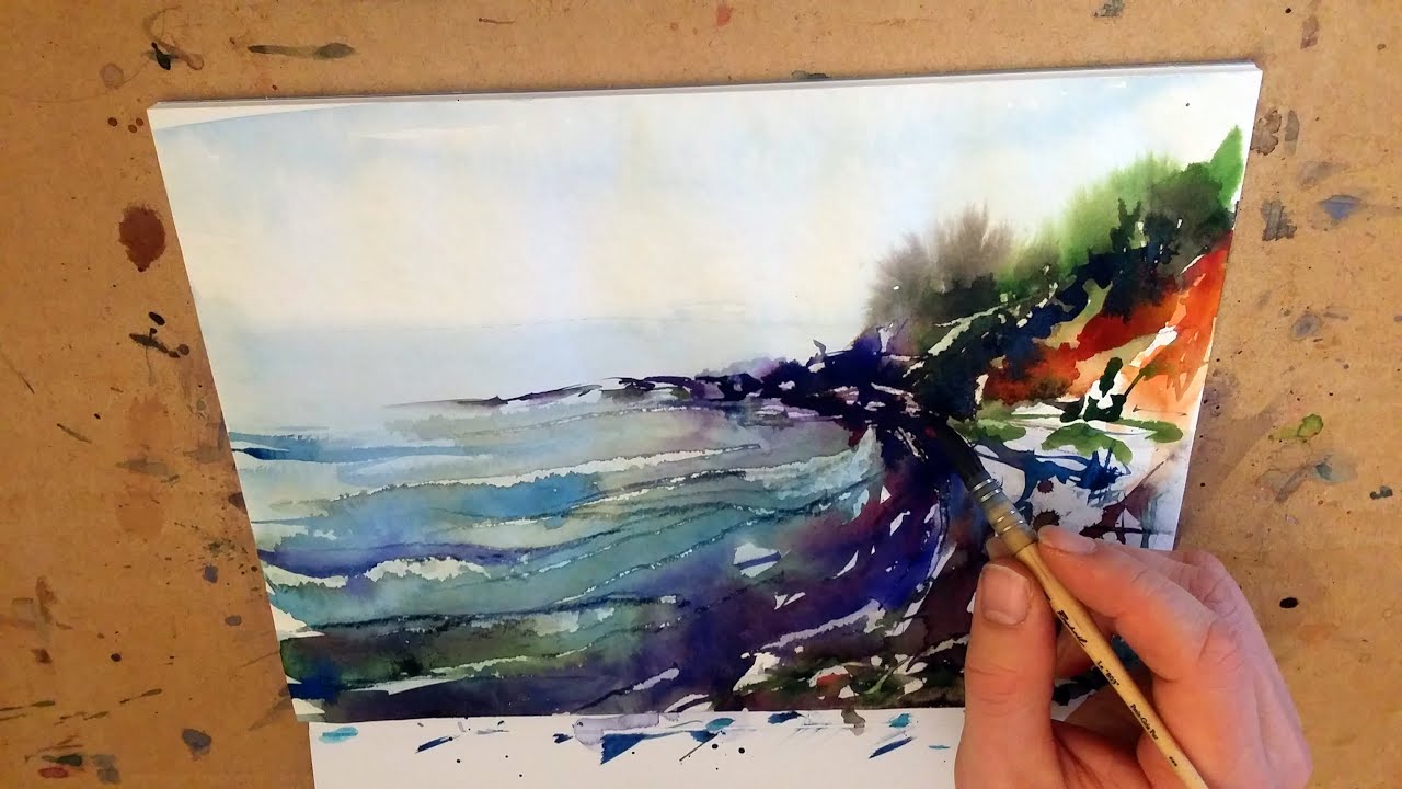 Watercolor paintings Landscape Demo 