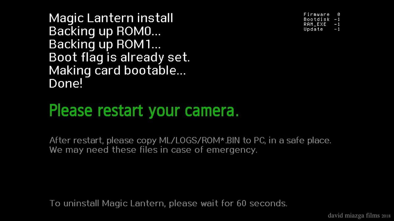 5D Mark ii Magic Lantern Install Tutorial