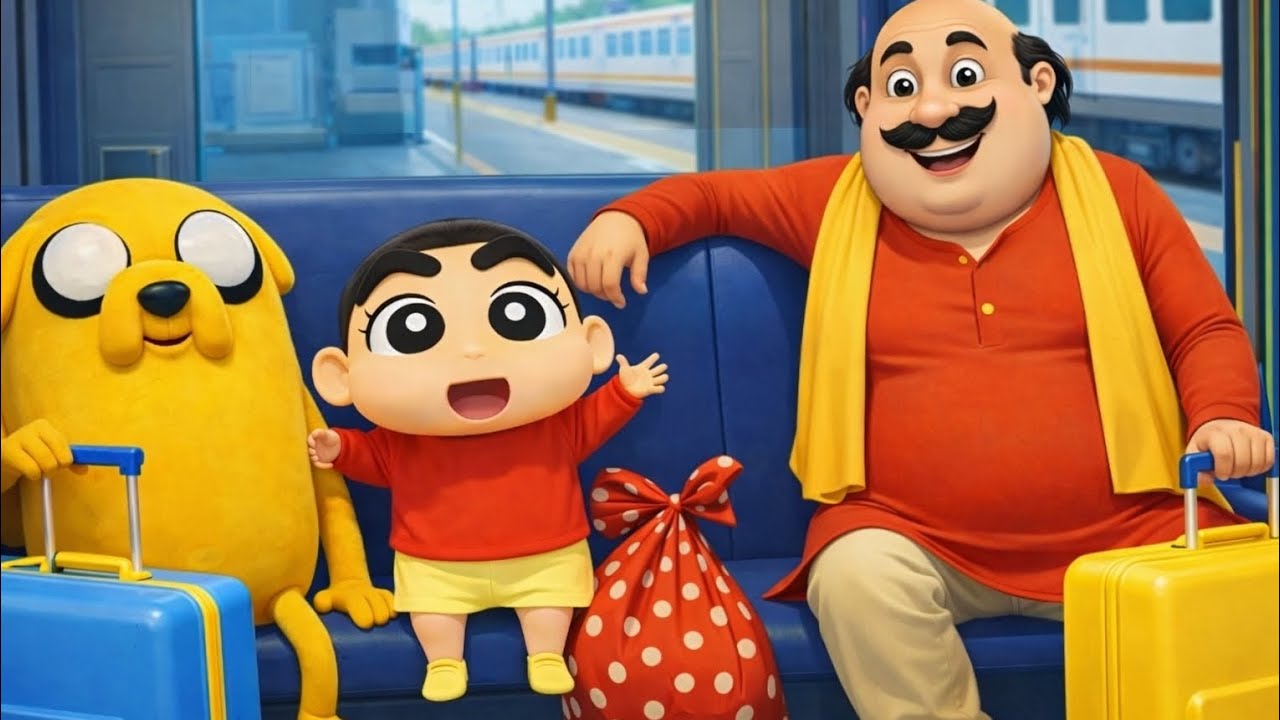 Motu Patlu ki Jodi, come to train 💥 patalu ke gaon pe a raha hai Motu 🚉 Indian theft auto simulator🤩