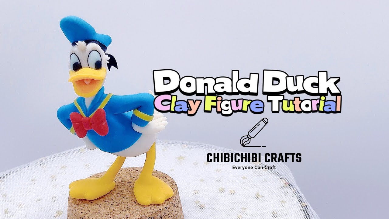 【Everyone Can Craft #47 】Polymer Clay Tutorial |  How to sculpt Disney Donald Duck Anime Figure