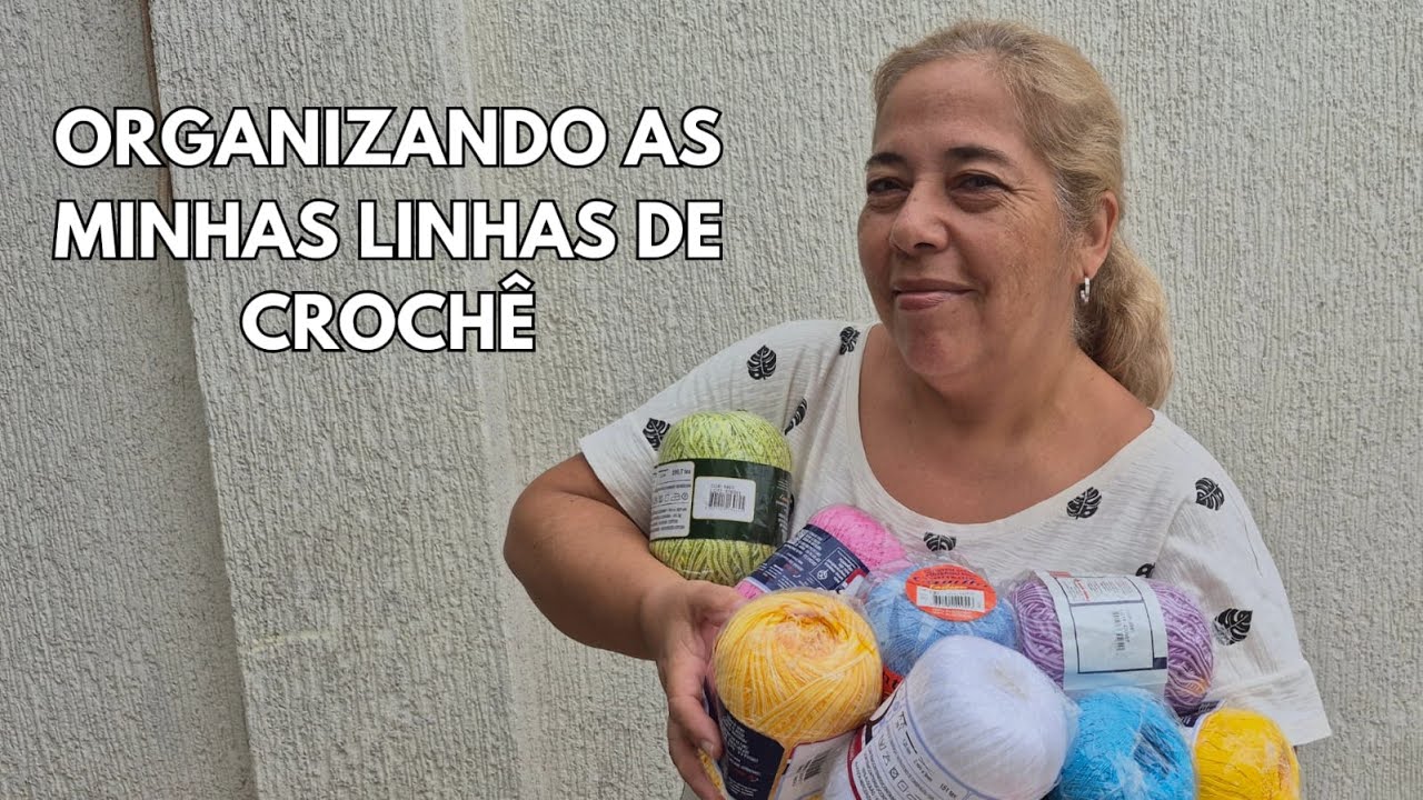 Organizando as minhas linhas de crochê