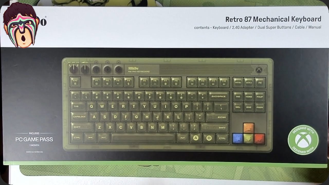 8BitDo Retro 87 Mechanical Keyboard - Xbox Edition [Manjoume]