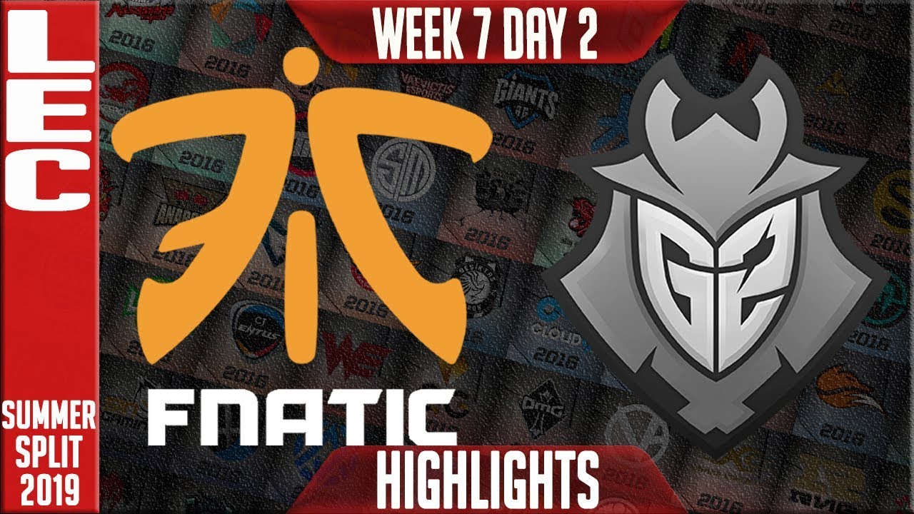 FNC vs G2 Highlights | LEC Summer 2019 Week 7 Day 2 | Fnatic vs G2 Esports