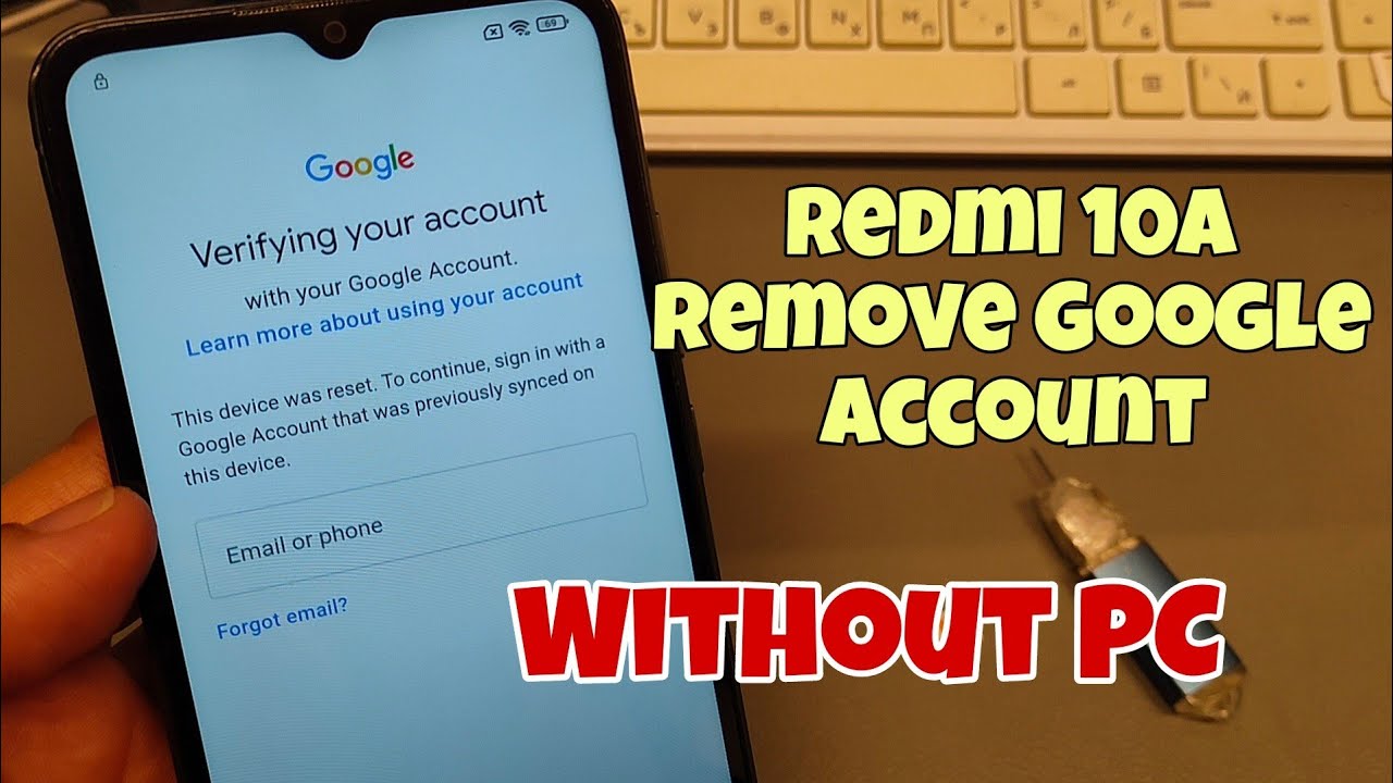 Xiaomi Redmi 10A, Remove Google Account, Bypass FRP, Without PC.