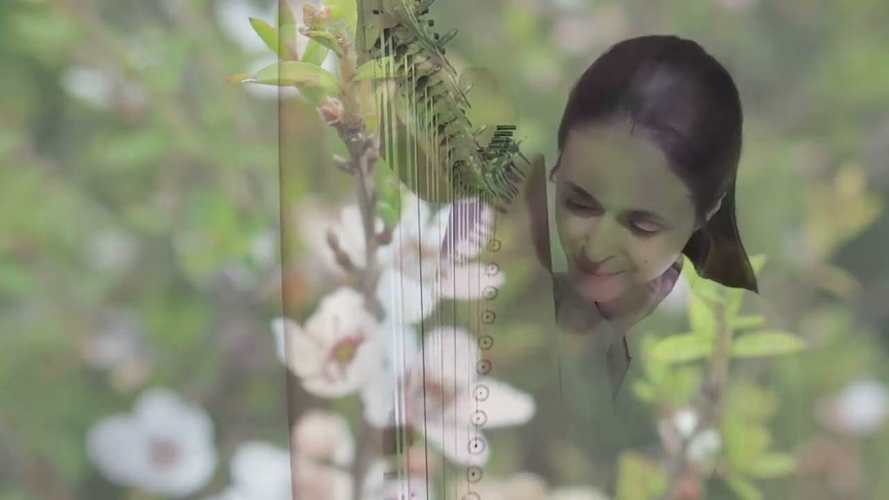 Harp by Ramita. Nature's beauty. Waves of Peace. Music by Sri Chinmoy