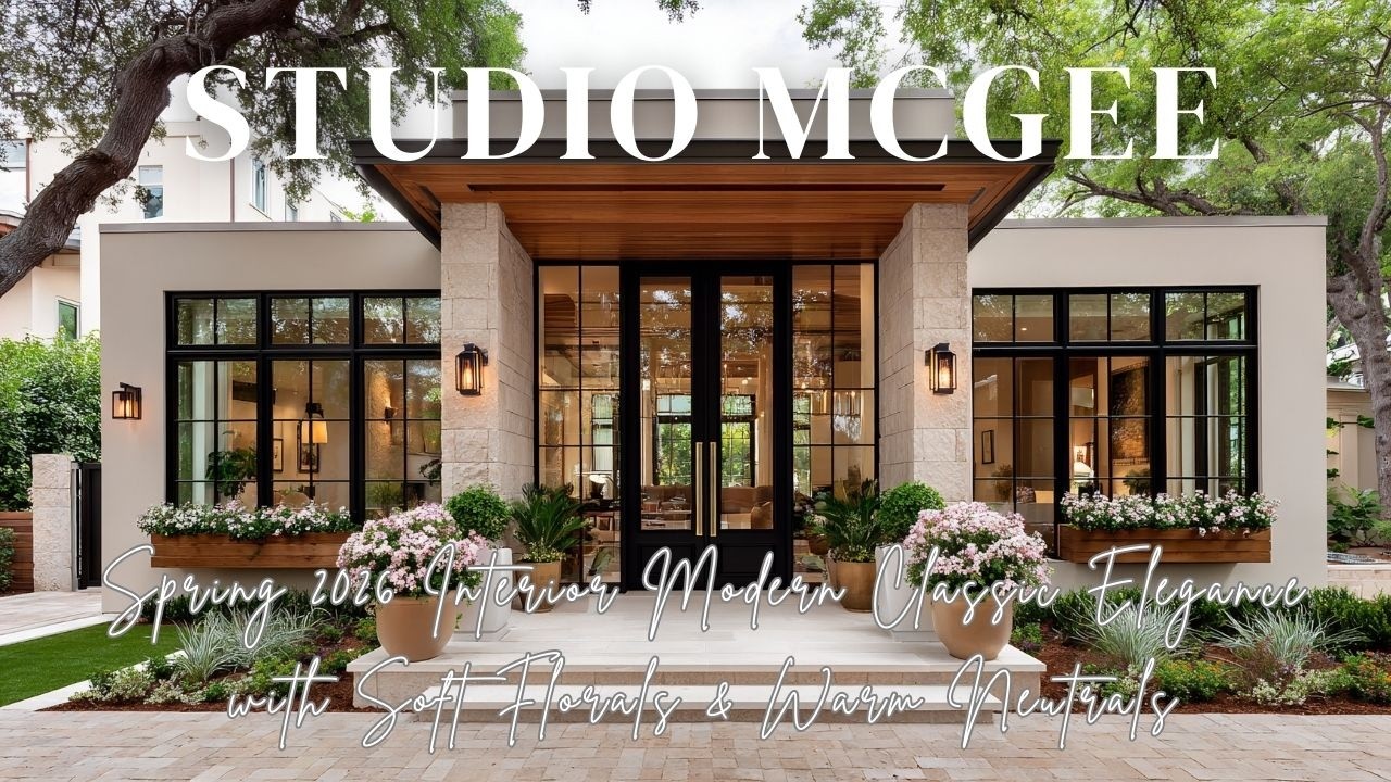 Spring 2026 Interior Trends x Studio McGee – Modern Classic Elegance with Soft Florals & Warm Neutra
