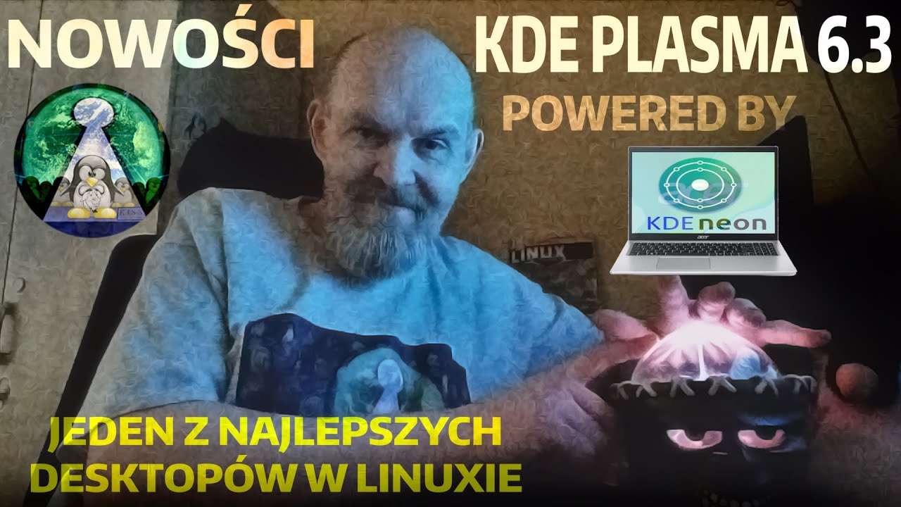 Nowości w KDE PLASMA 6.3 - test na laptopie ACER Aspire 5 z Radeon Vega mobile GPU w Linux KDE Neon