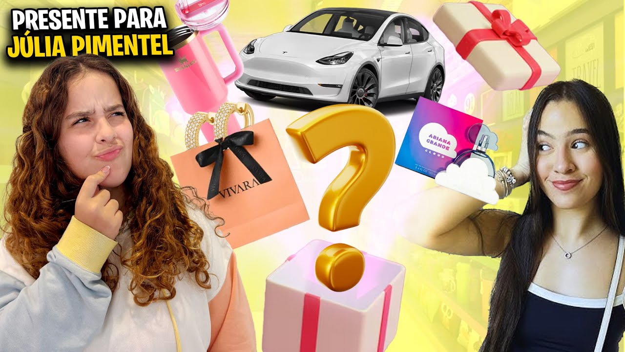 ESCOLHENDO UM PRESENTE PERFEITO PRA JÚLIA PIMENTEL DE 16 ANOS !!!!!