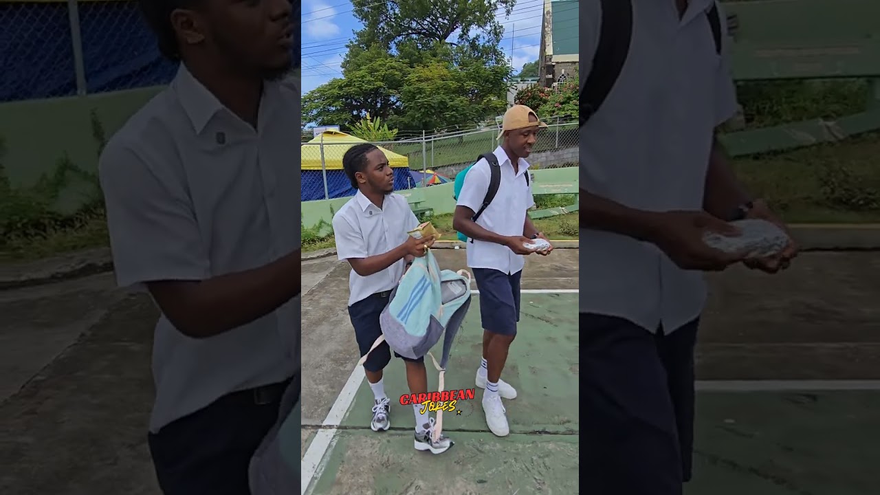 Charlo gives Junior sponge for cake 