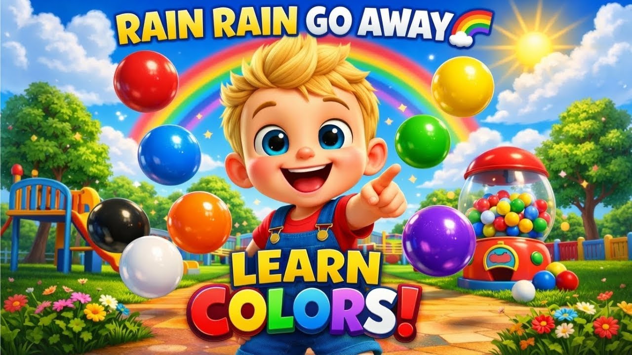 Rain Rain Go Away 🌧️ | Learn Colors with Johnny 🌈 | Kids Nursery Rhyme