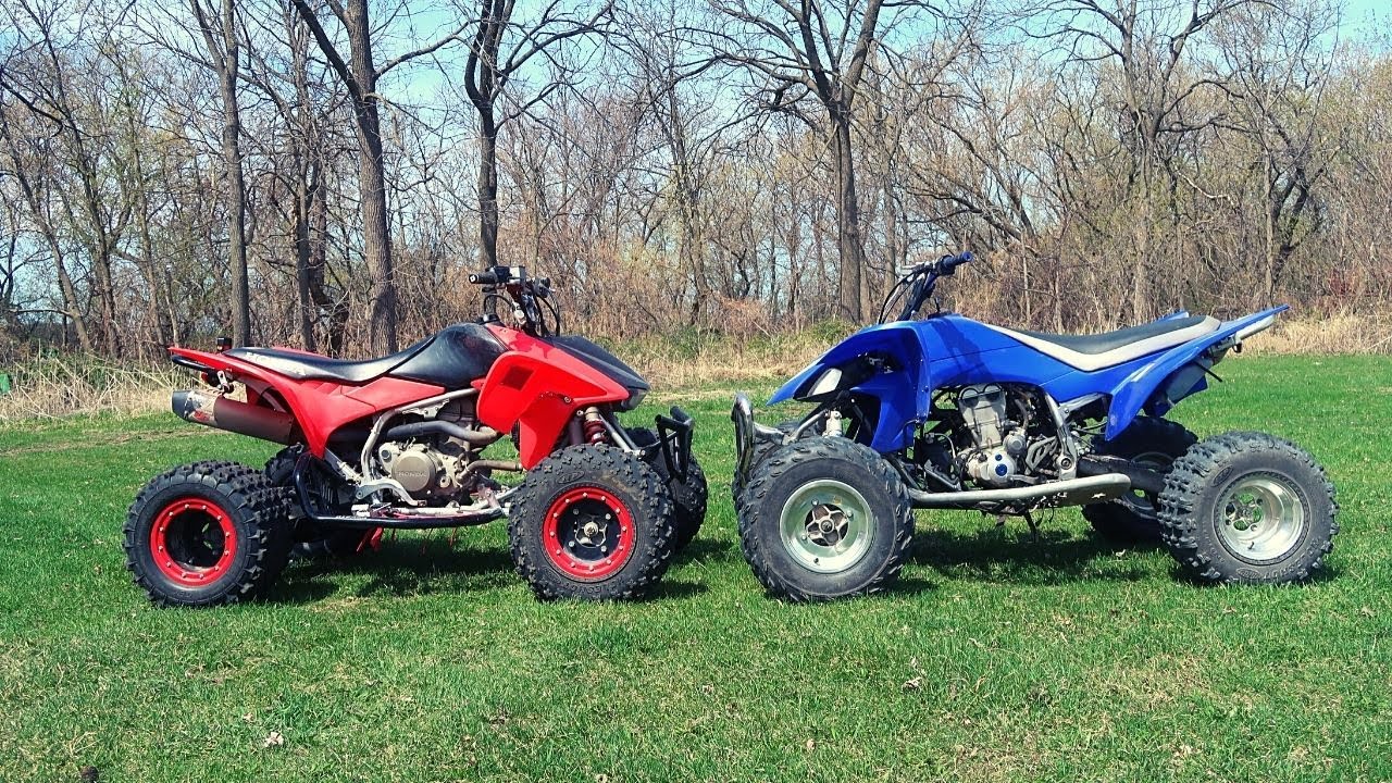 Yamaha YFZ 450 против Honda TRX 450er! Битва 2006-х!