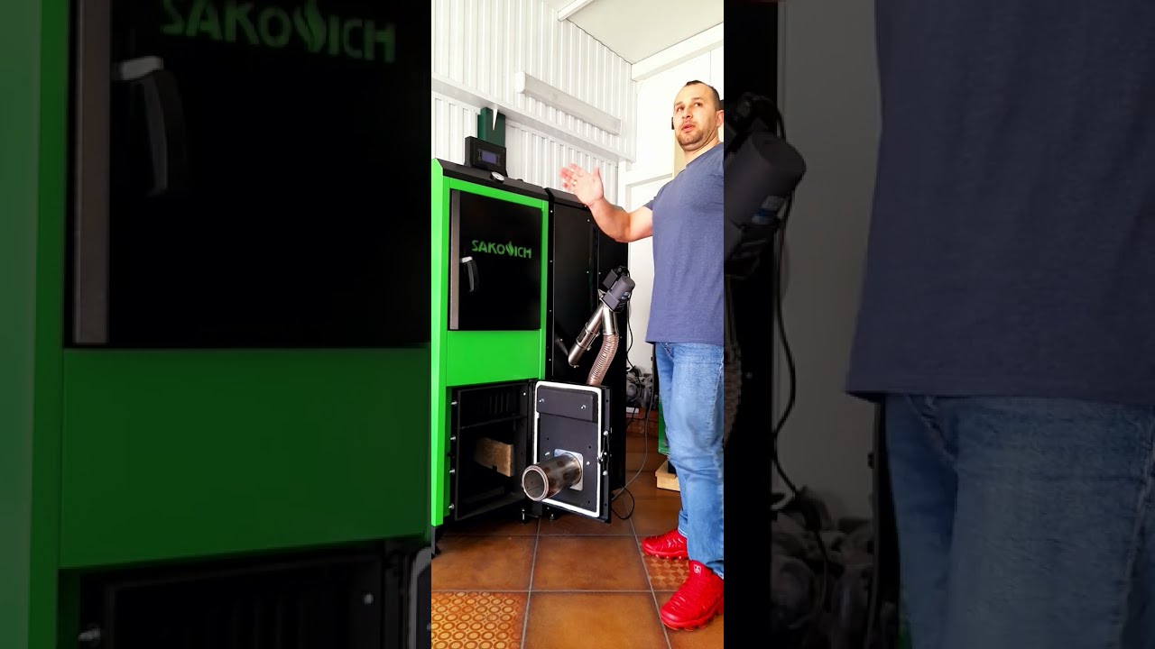 Котёл Sakovich Pellet Universal с Пеллетной горелкой Kipi ROTARY и контроллером ecoMax 360-1