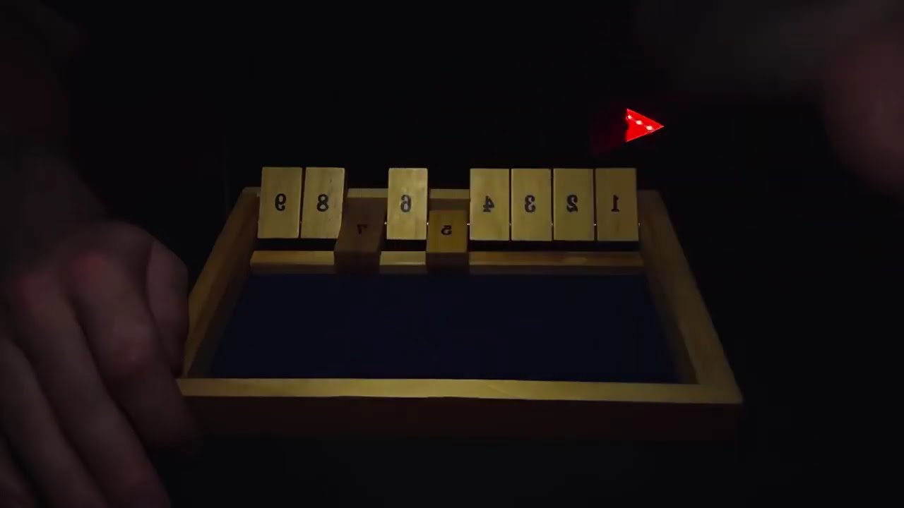 shut the box asmr 😴💤 | asmr soft, inaudible whispers, mouth sounds, tapping & wood sounds 🎲🪵
