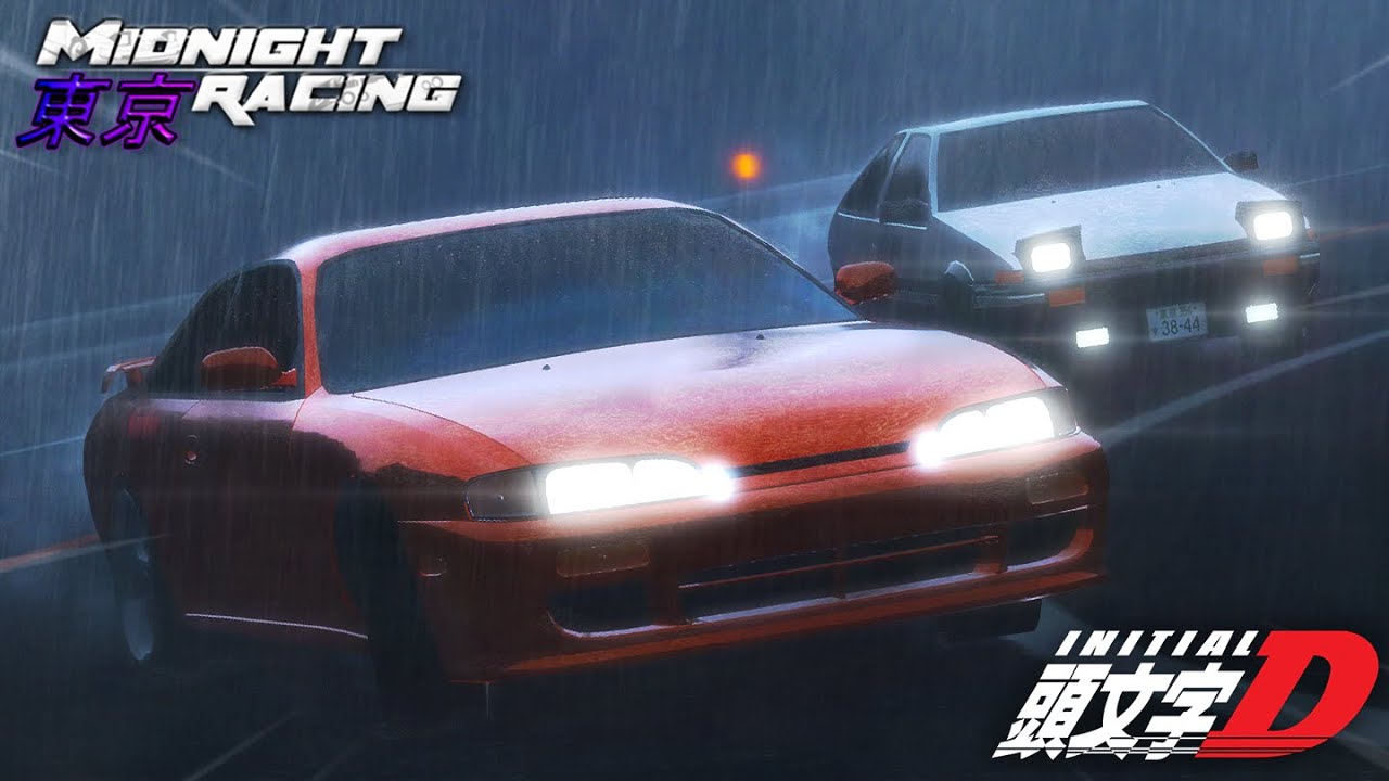 S14 vs AE86 (Initial D) - Midnight Racing: Tokyo (Recreation)