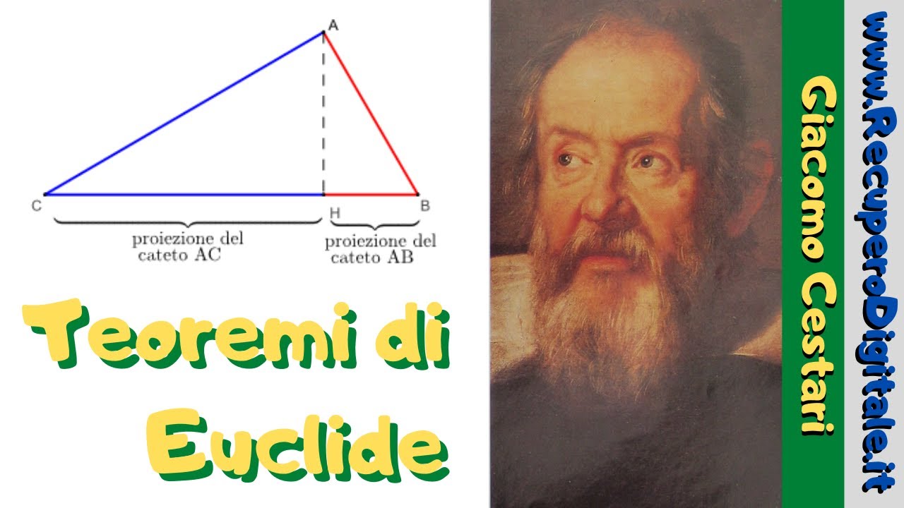 07 Dimostrazione dei teoremi di Euclide, enunciati, formule, applicazione, ragionamenti