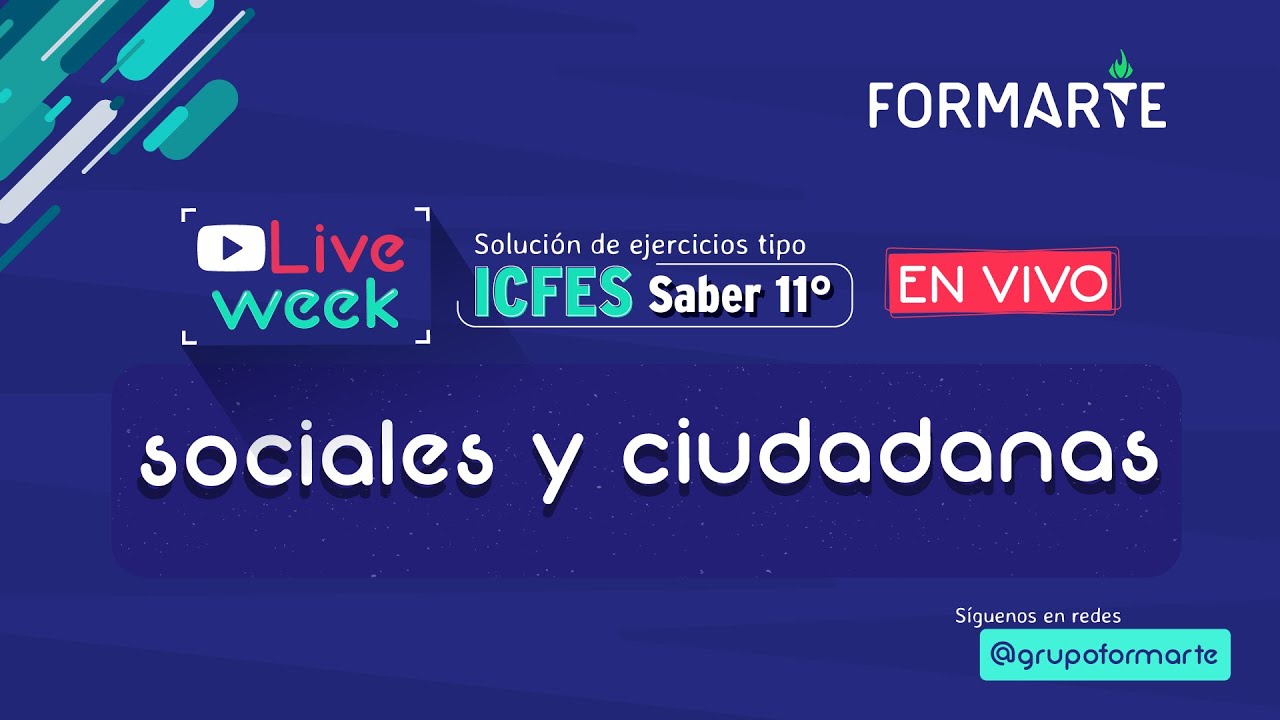 🔴 Solución de ejercicios EN VIVO tipo ICFES: Sociales y ciudadanas  | #LiveWeekICFES
