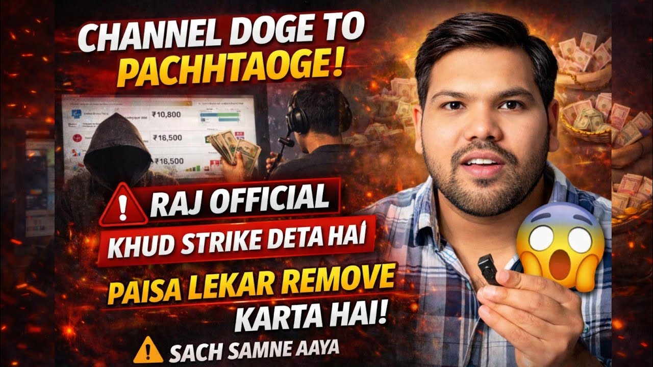 Raj Official का बड़ा खेल! खुद Strike देता है फिर Remove करने के पैसे मांगता है | YouTubers सावधान