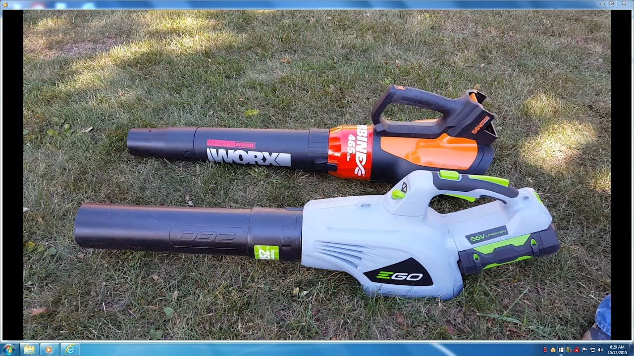 Ego 56 volt vs Worx 56v leaf blower Showdown