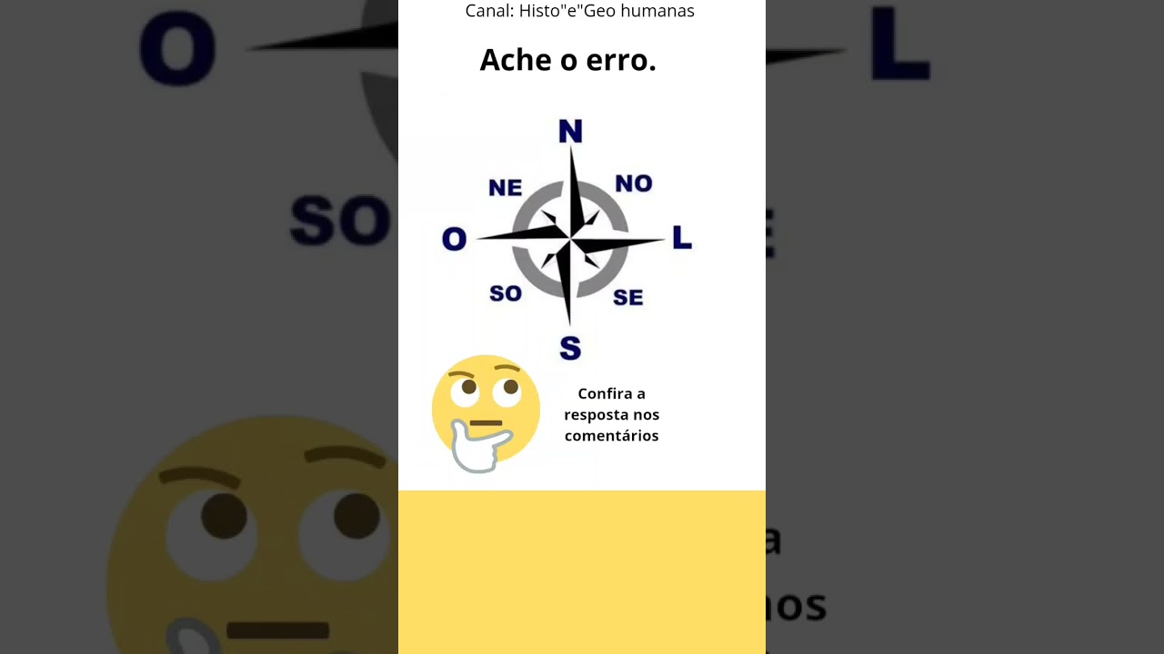ACHE O ERRO #geografia #Rosa dos ventos #educa&ccedil;&atilde;o