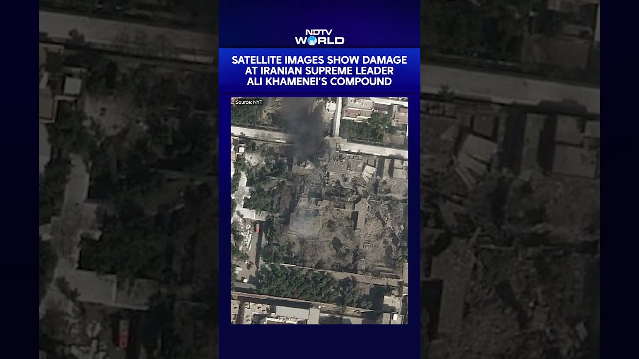 First Visual Of US-Israel Strike On Iran Supreme Leader Khamenei's Compound