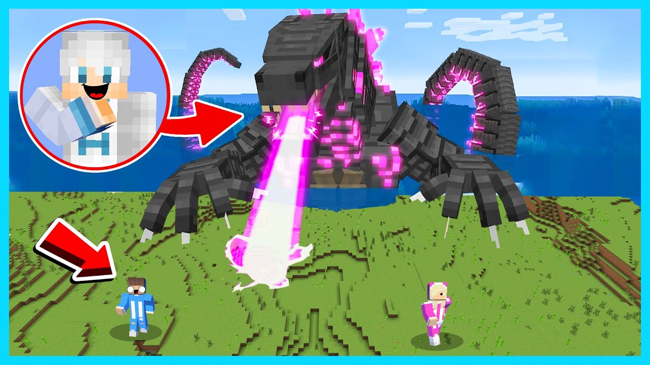 MIPAN & ZUZUZU KETAKUTAN! AKUDAV JADI GODZILLA YANG SANGAT BESAR PRANK MIPAN & ZUZUZU DI MINECRAFT!