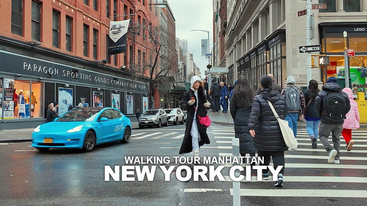 New York Manhattan Winter Walk, 7th Avenue, 34th Street, 6th Avenue, 8th Avenue, Central Park, SoHo