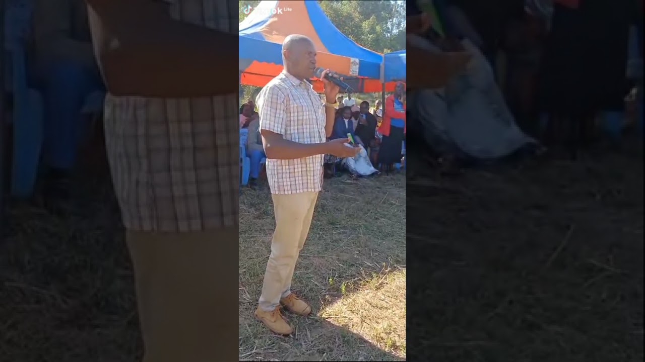 Hon Evans Nassiuma  at Famia farm during the burial of Mzee Patrick Tomny & his grandson Bonny.