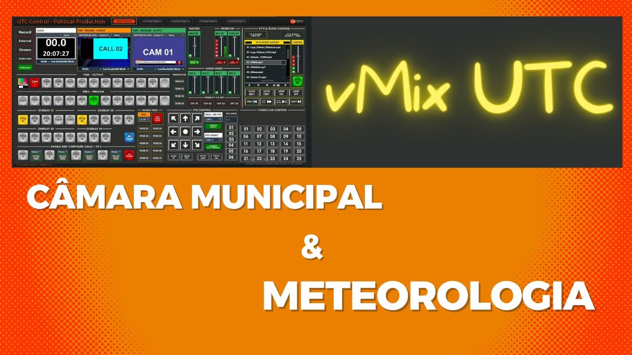 VMIX UTC PARA CÂMARA MUNICIPAL E METEOROLOGIA