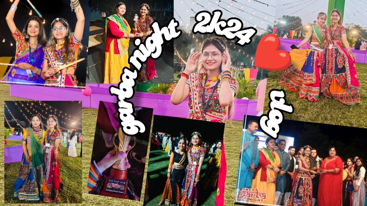 Garba Night 2K24 ❤️ Vlog || JNCT || LNCT Group of college #jnct #lnct #vlog #garbavlog