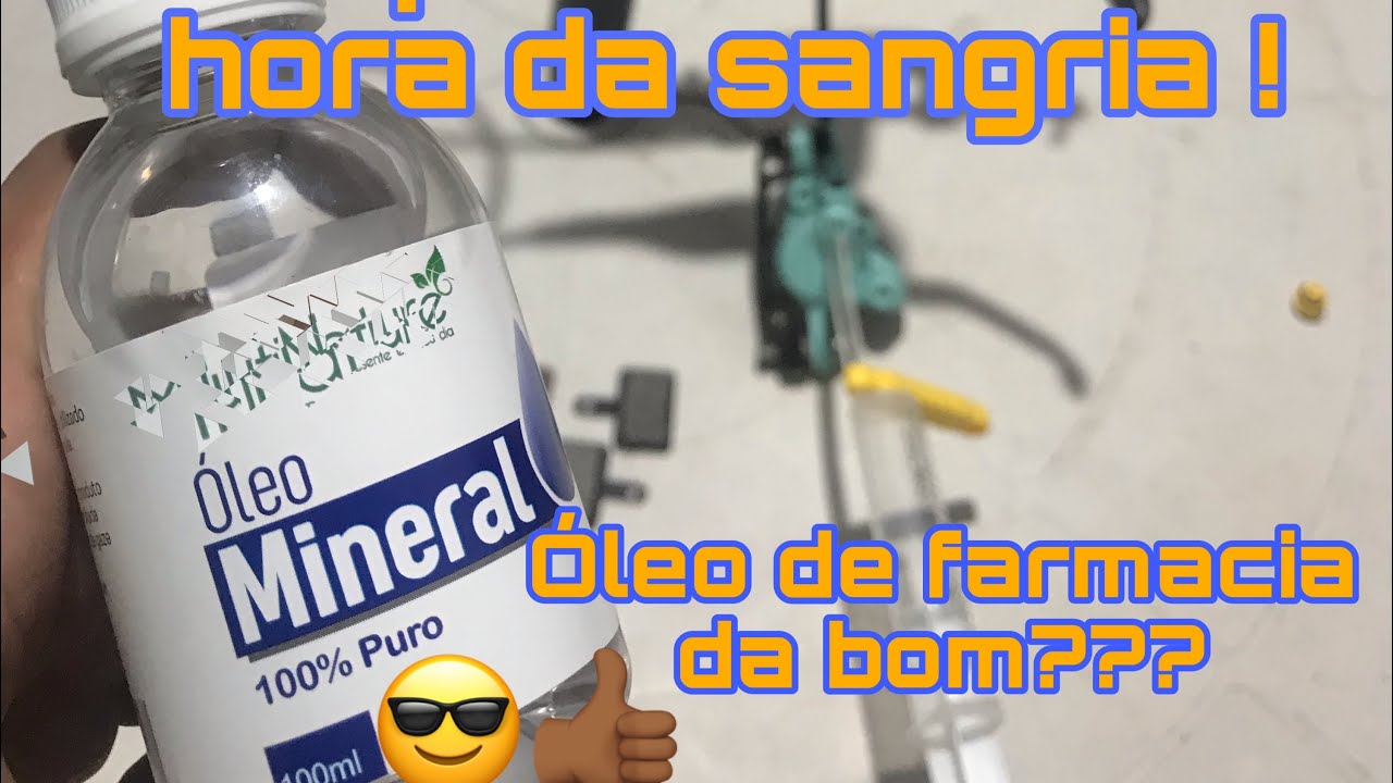 Fazendo a Sangria dos freios+Super dicas+usando óleo mineral de farmácia ❤️