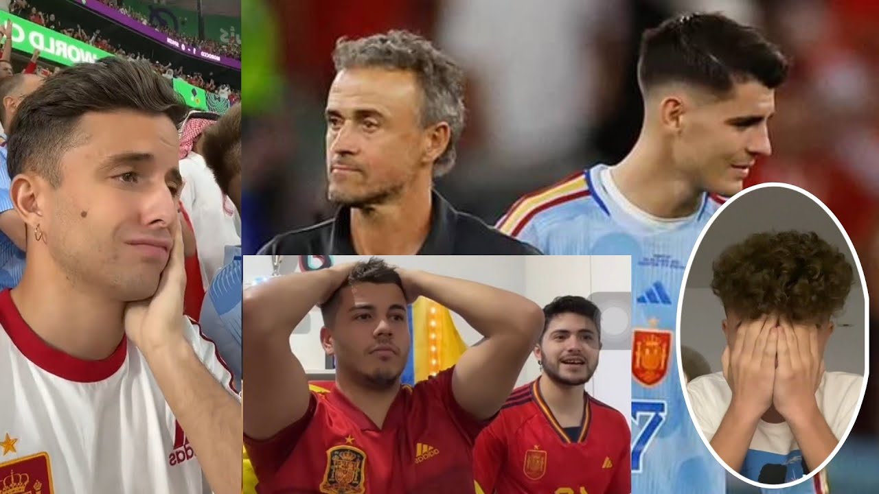 Las mejores Reacciones de hinchas de  España 0 (0) vs Marruecos 0 (3) en los penales