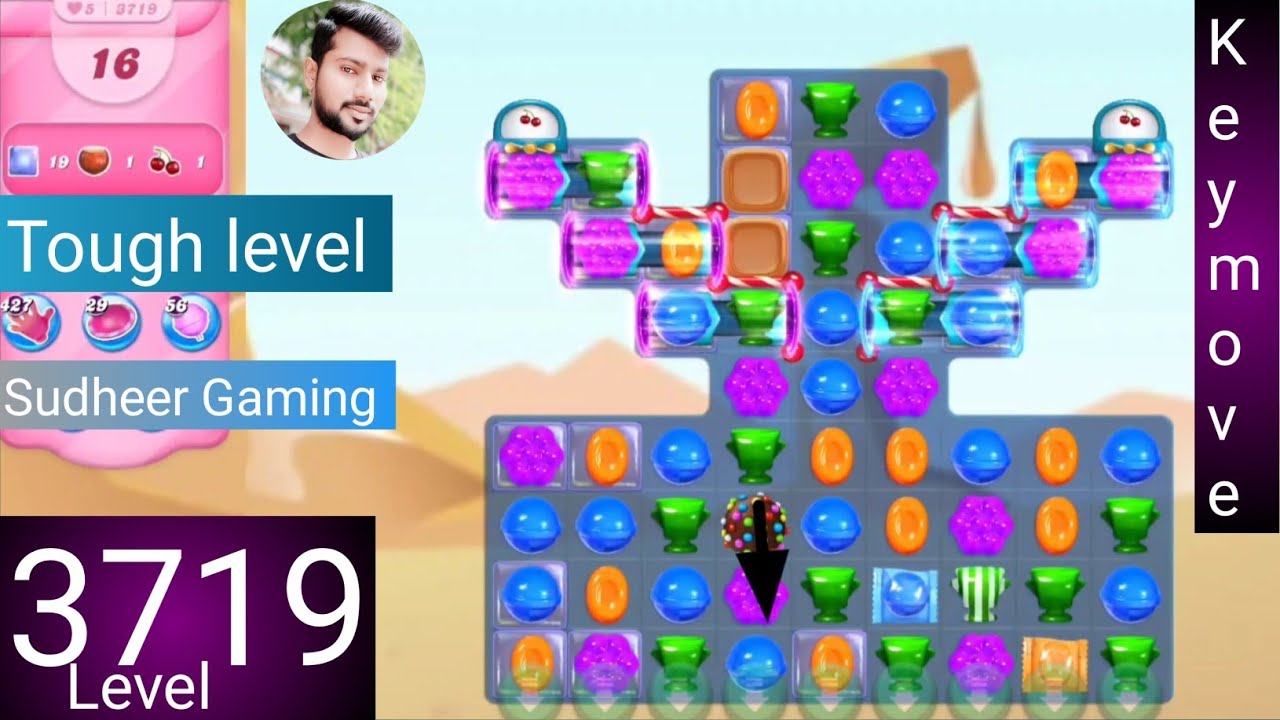 Candy crush saga level 3719 । No boosters । Tough level । Candy crush 3719 help। Sudheer Gaming