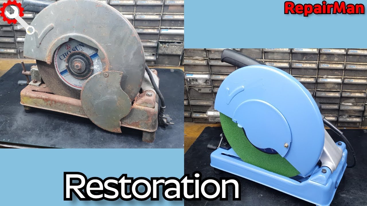 Restoration / 고물상에서 8천원에 산 녹에 쩔은 고속절단기 완벽하게 복원하기 - Rusty old Metal Cut Off Grinder Saw Restoration