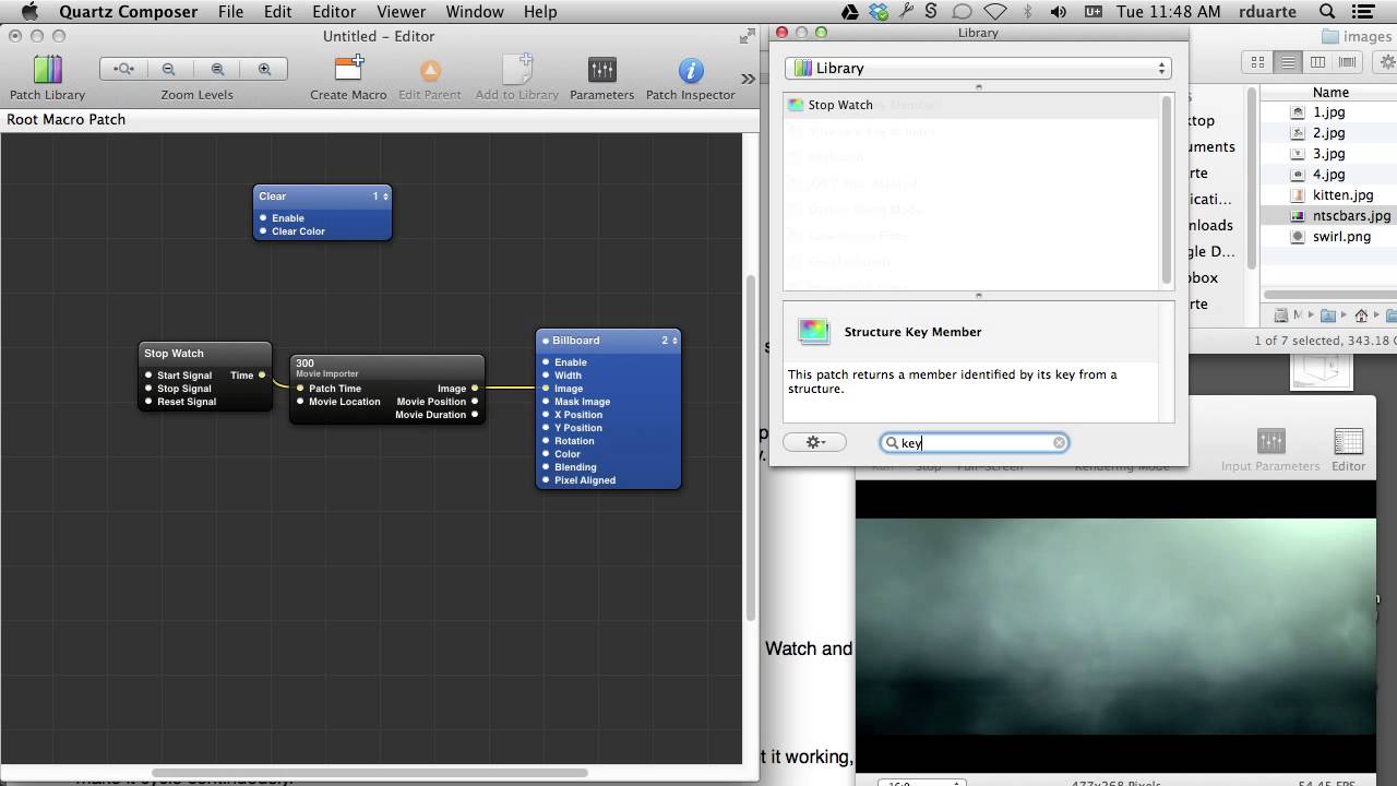 Quartz Composer Exercises: Solutions