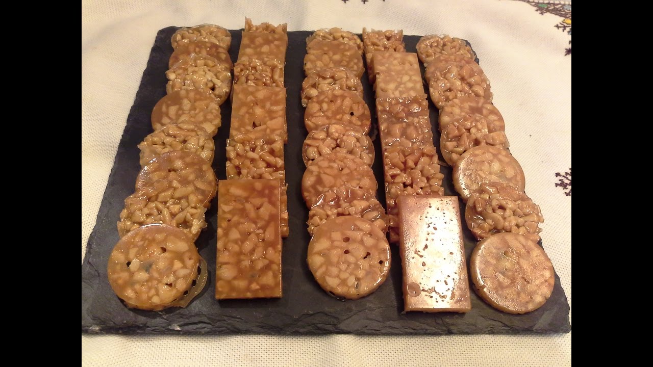 Nougatine au amandes concassées طريقة تحضير النوكاتين باللوز كونكاسي