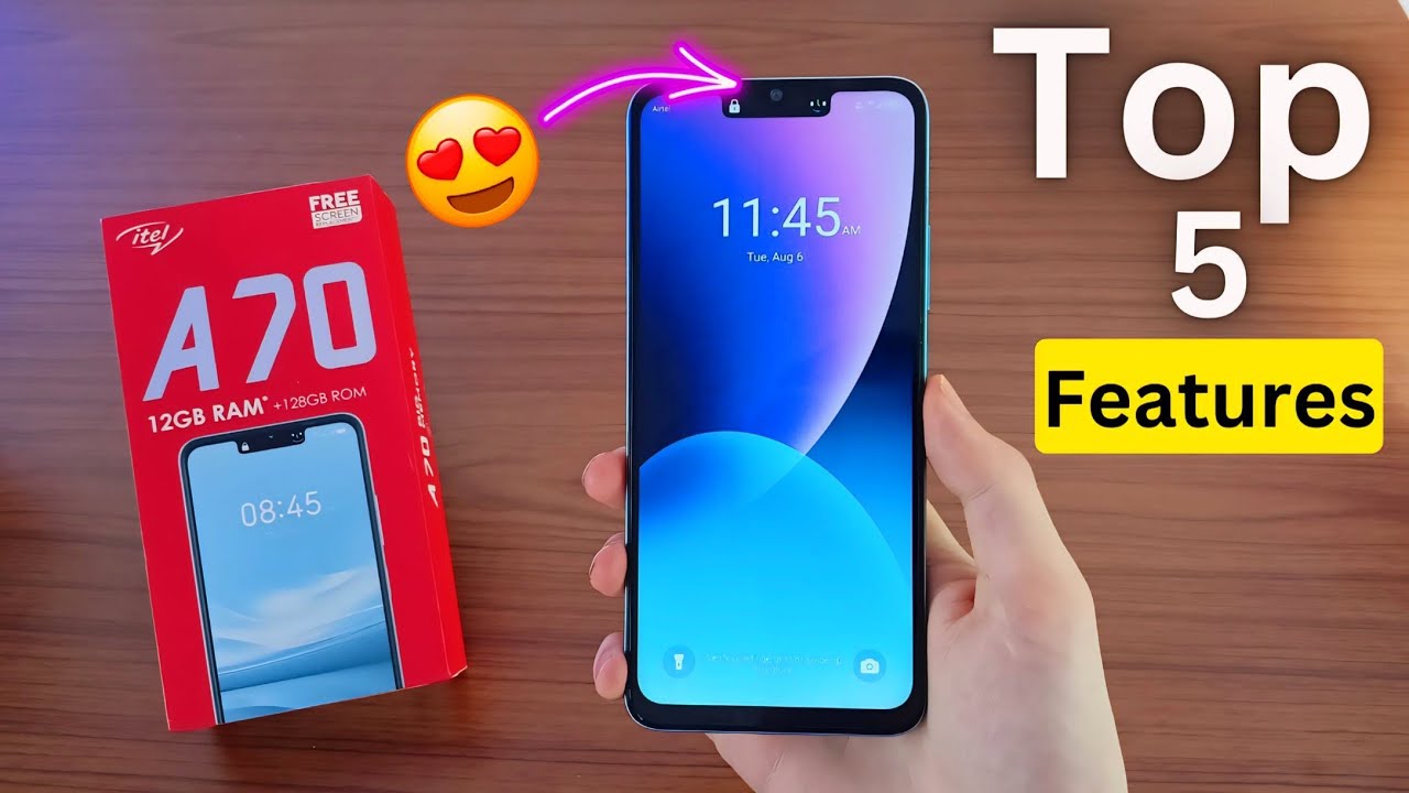 Top 5 Hidden features in itel A70⚡️| Best features in itel phones