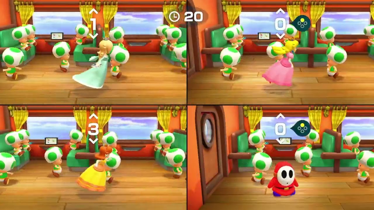 Playing Super Mario Party Sound Stage, Square off, Mariothon, Baseball, and Free Play!