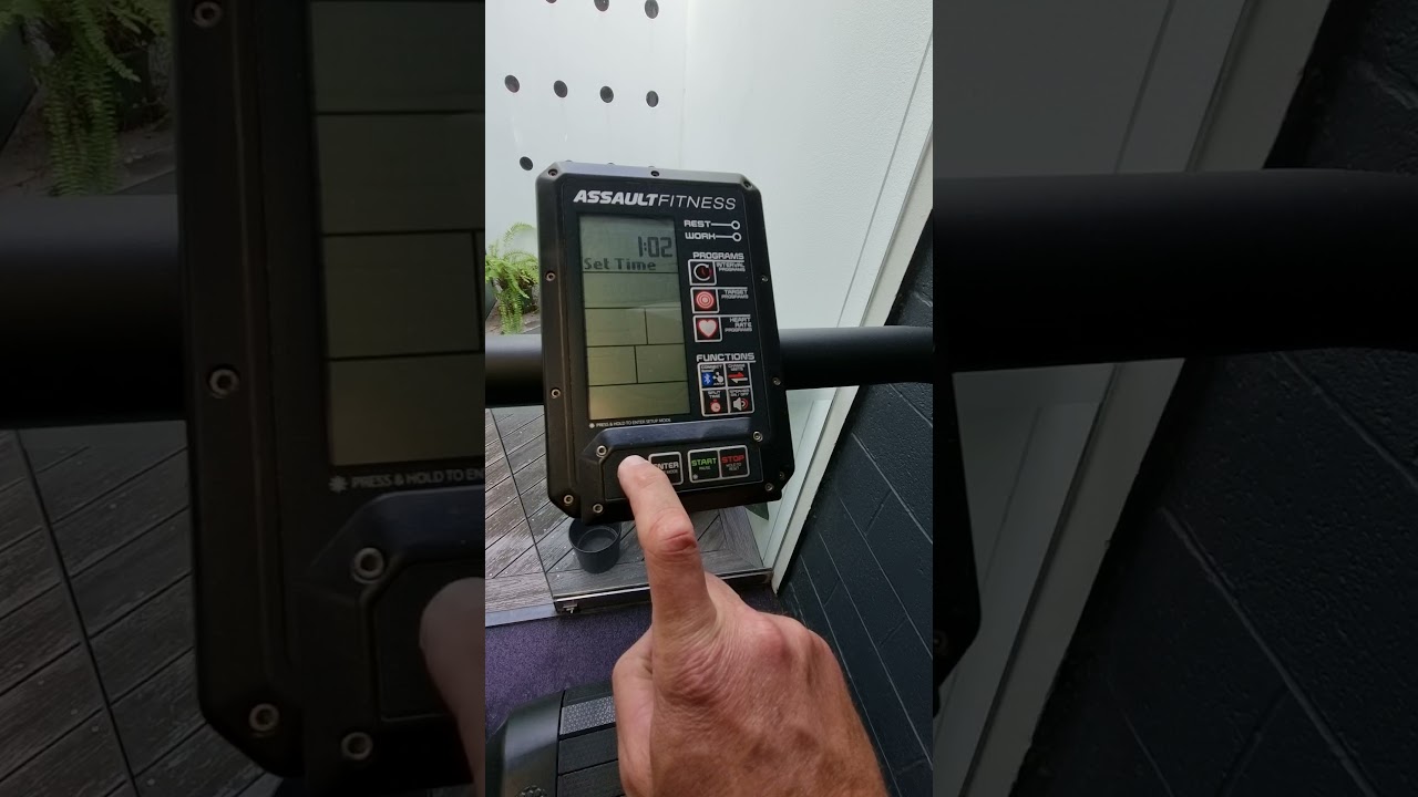 Assault Fitness AirBike Elite clearing Monthly service message & getting Kms Hours info.